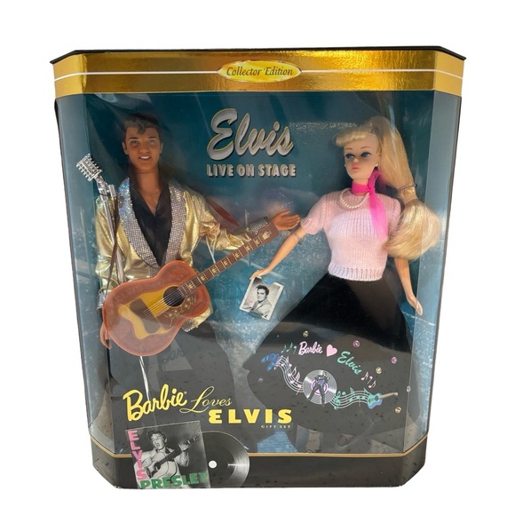 Barbie‎ & Elvis Presley Mattel Toy Barbie Dolls Set Collector Edition 1996 - Picture 1 of 9